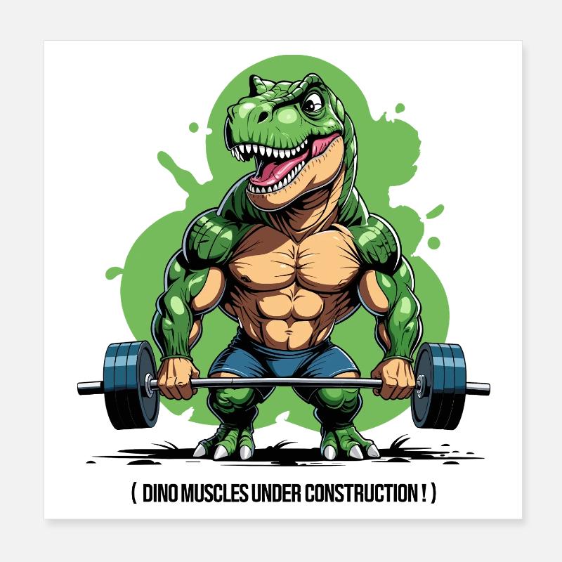 Muscles dino en développement Poster 20 x 20 cm