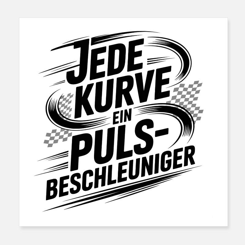 Chaque courbe est un accélérateur d’impulsions Poster 20 x 20 cm
