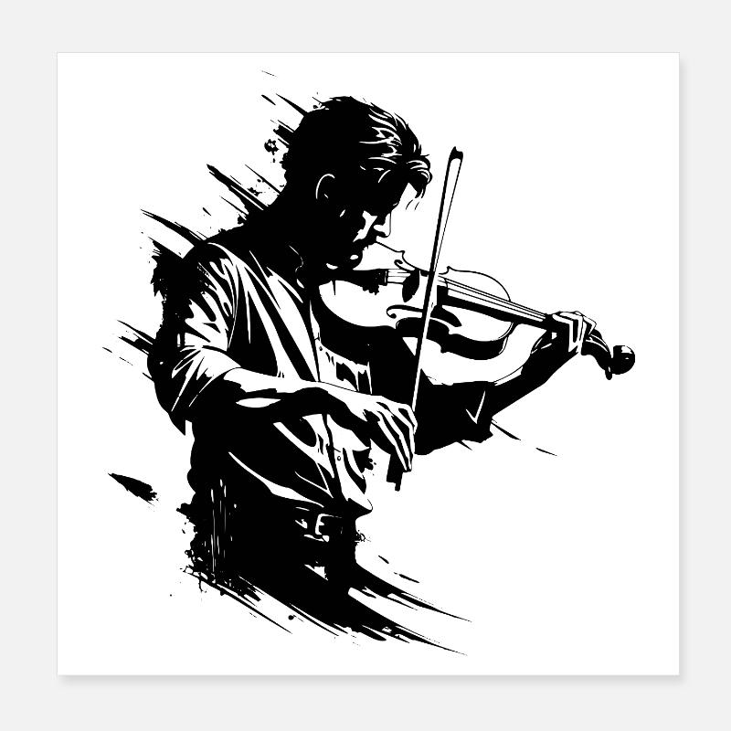 Violoniste Poster 20 x 20 cm