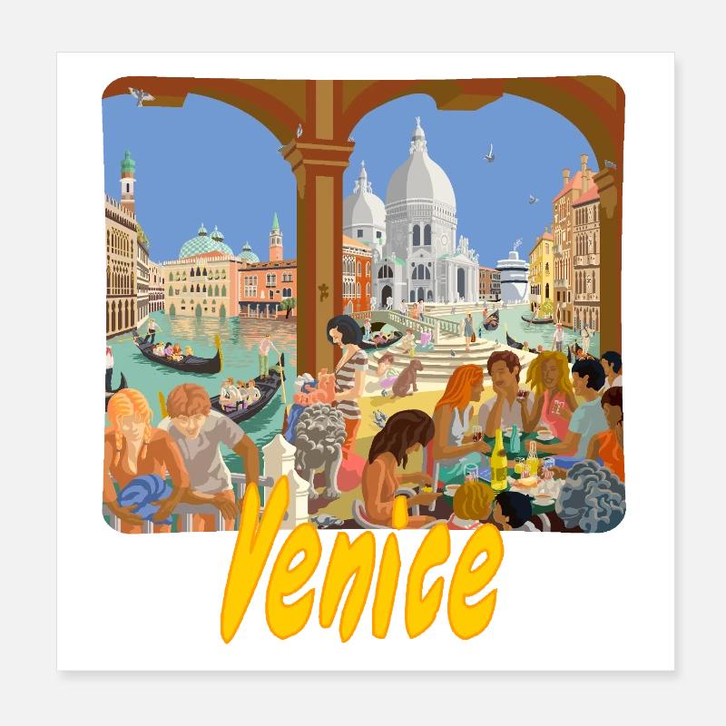 Venedig Poster 20x20 cm