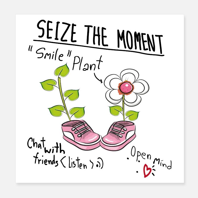 seize the moment Poster 8" x 8" (20x20 cm)