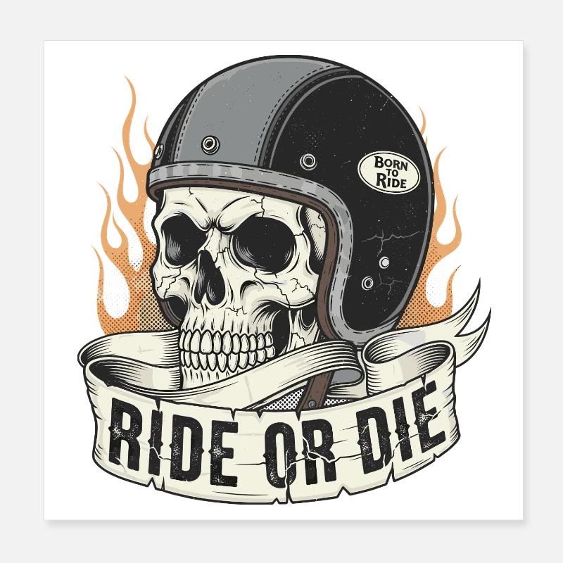 Ride or Die Poster 8" x 8" (20x20 cm)