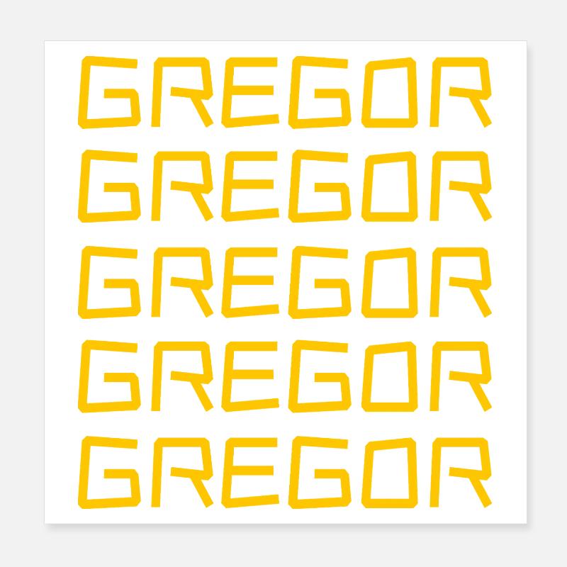 First name Gregor Poster 8" x 8" (20x20 cm)