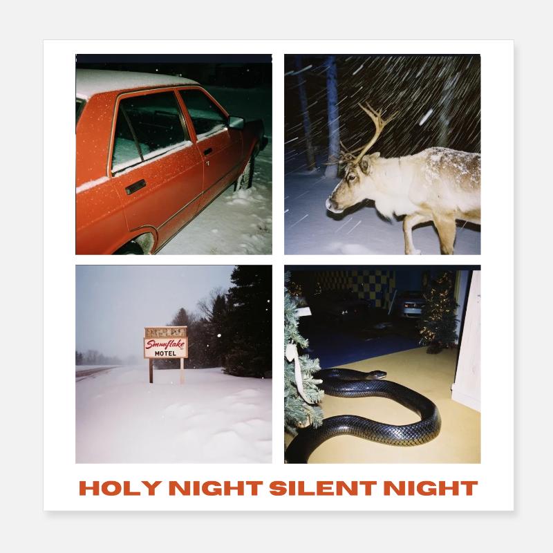 Noël des Douces Nuits Poster 20 x 20 cm