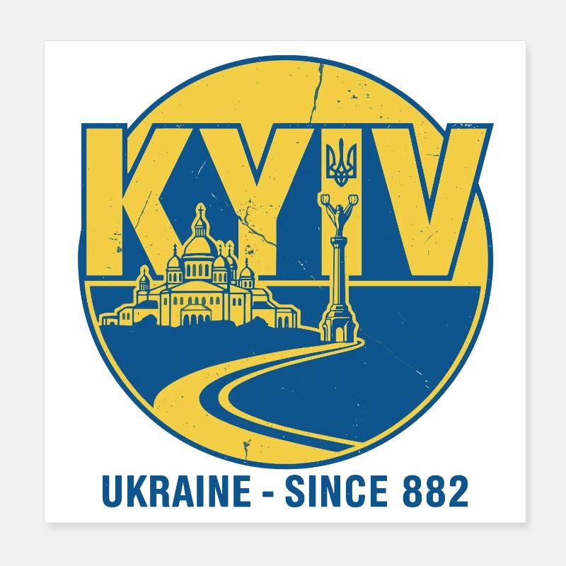 Conception de l’emblème de l’Ukraine Poster 20 x 20 cm