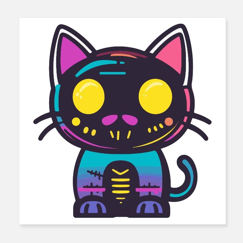 Chat Halloween Chat Poster 20 x 20 cm
