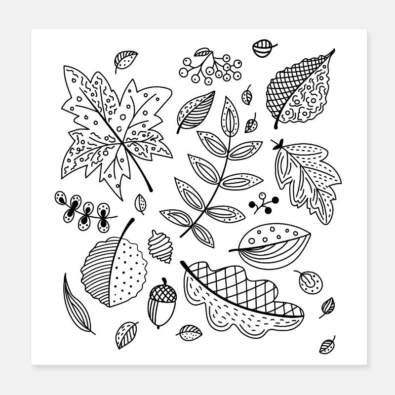 Autumn leaves Poster 8" x 8" (20x20 cm)