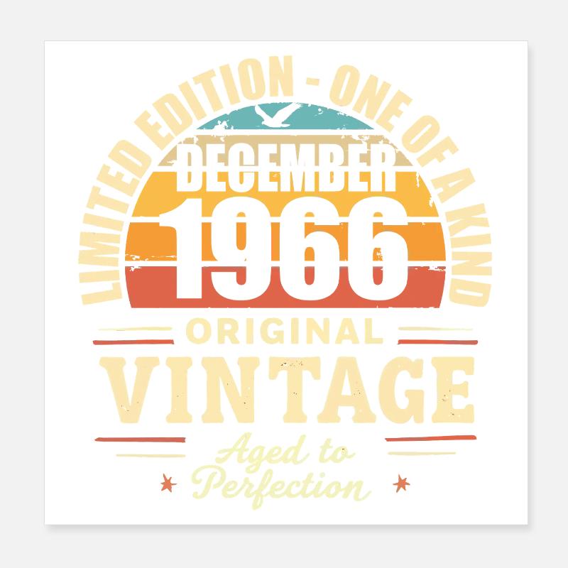 fête d anniversaire décembre 1966 - december 1966 Poster 20 x 20 cm