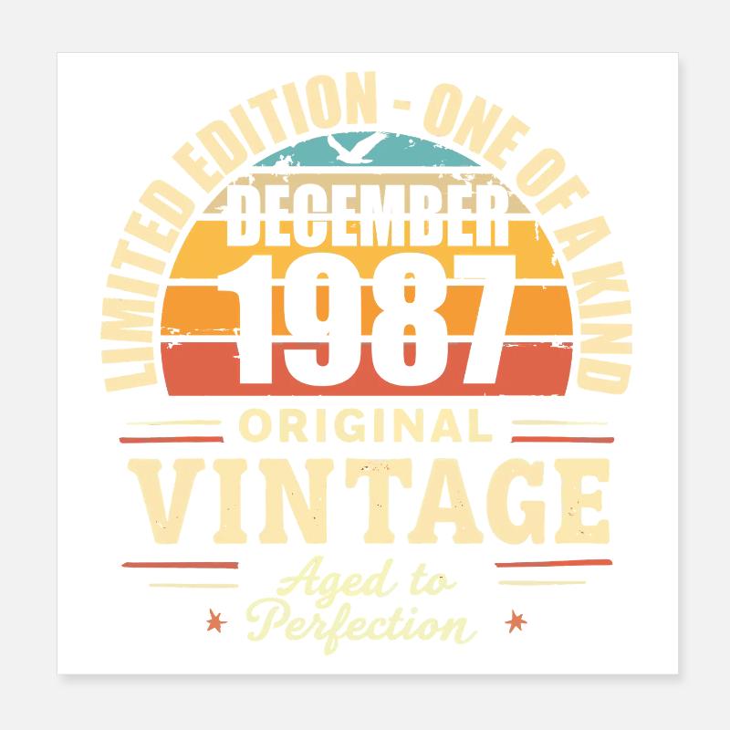 Geburtstagsfeier Dezember 1987 - Dezember 1987 Poster 20x20 cm