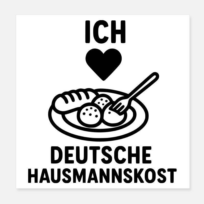 German home cooking Poster 8" x 8" (20x20 cm)