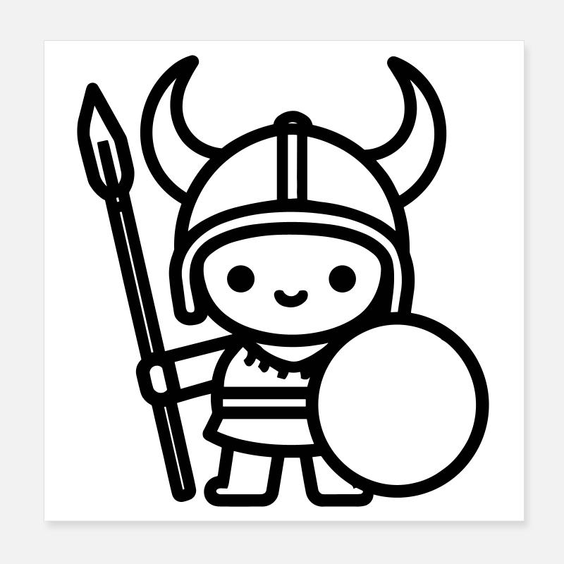 Krieger Poster 20x20 cm