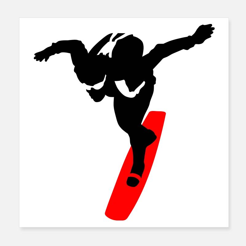 Surfer sur le ciel Poster 20 x 20 cm
