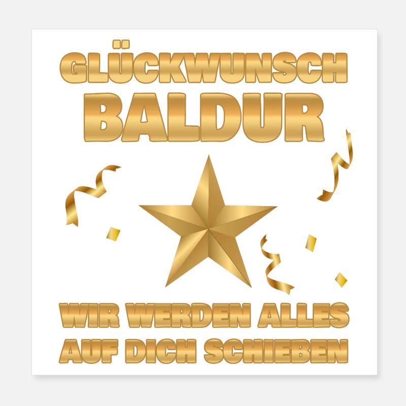 Collègue Baldur Poster 20 x 20 cm