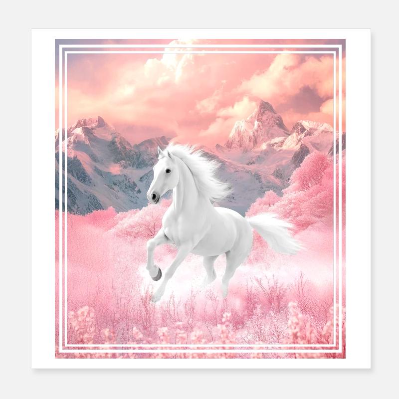 Cheval Poster 20 x 20 cm