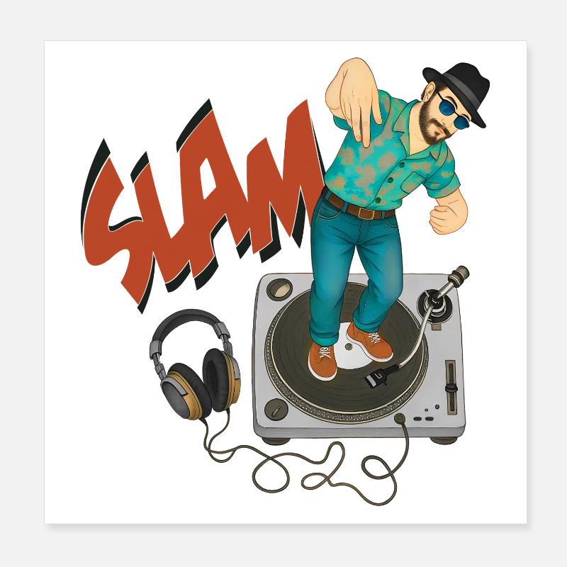 SLAM GUY - nice people Poster 8" x 8" (20x20 cm)