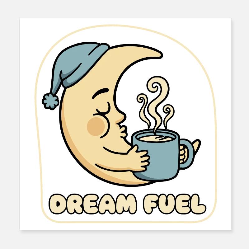 Magie du café Moondream Poster 20 x 20 cm