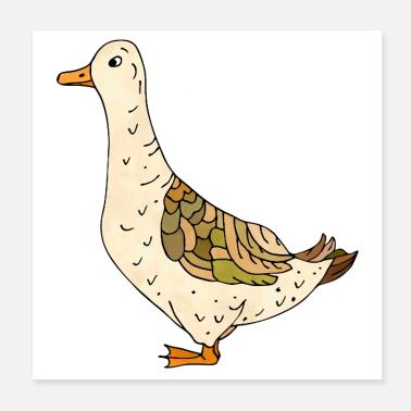 anatra Poster 20x20 cm