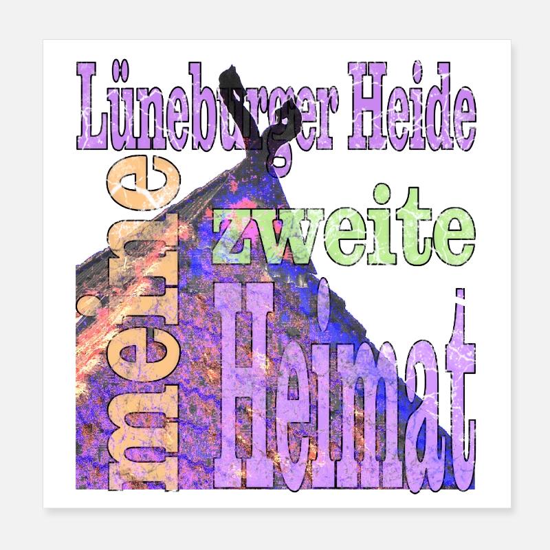 Lüneburger Heide Poster 20x20 cm