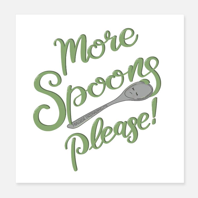 More Spoons please! Poster 8" x 8" (20x20 cm)