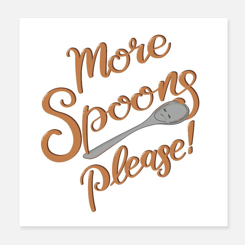 More Spoons please! Poster 20x20 cm