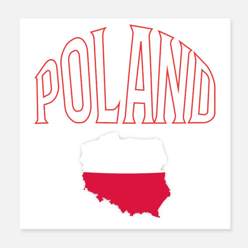 Pologne Poster 20 x 20 cm