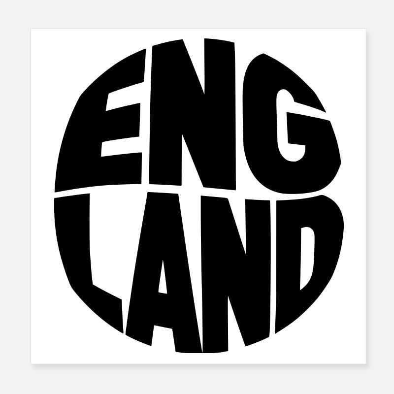England Typografie  Poster 20x20 cm
