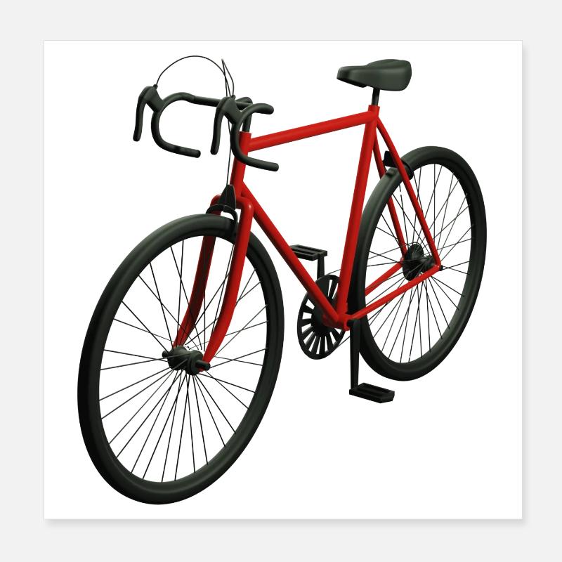 Vélo de route rétro Poster 20 x 20 cm