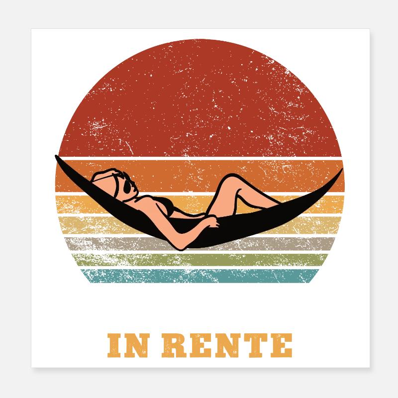 Coiffeur Retraite retraite Coiffeur Coiffeur Poster 20 x 20 cm