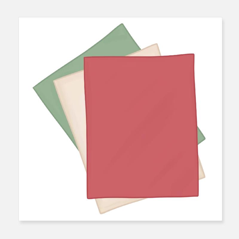 Pile de papier pastel Poster 20 x 20 cm