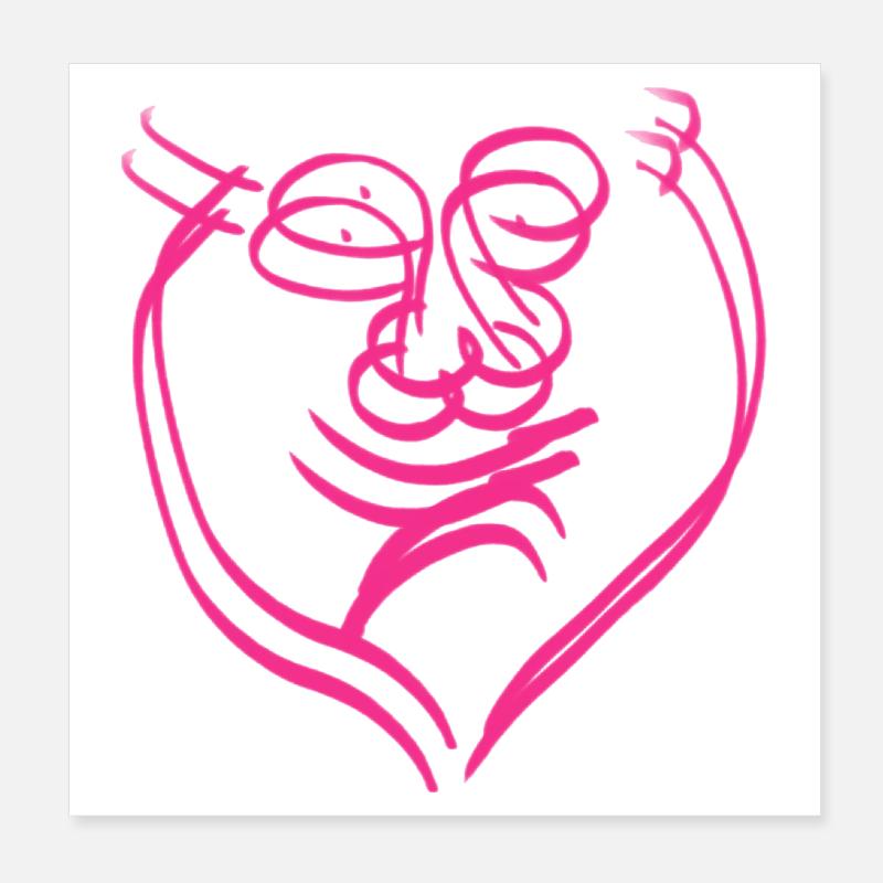 Double visage riant-pleurant Poster 20 x 20 cm