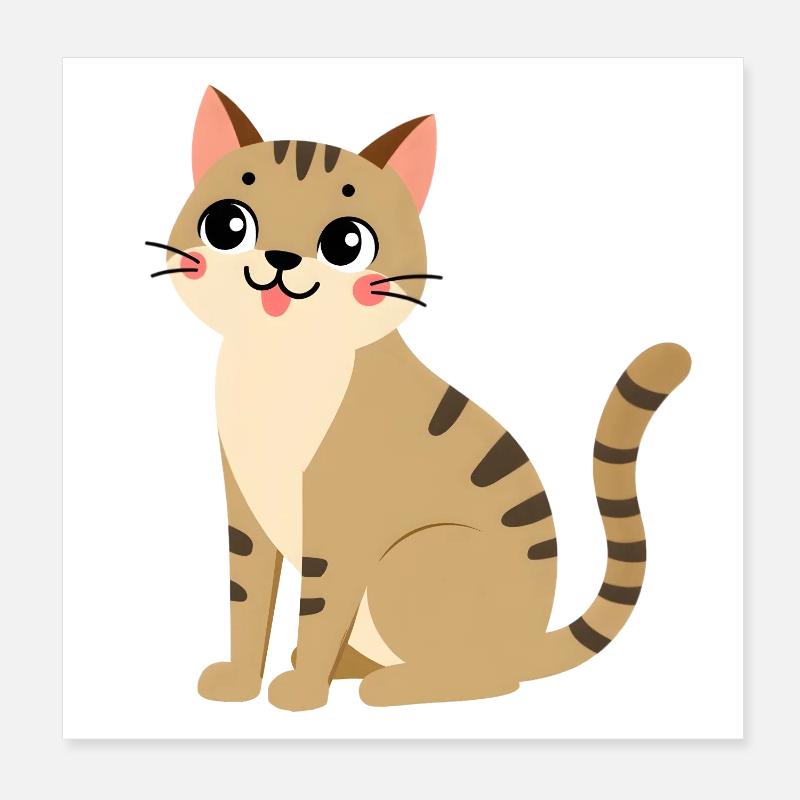 Katze Poster 20x20 cm