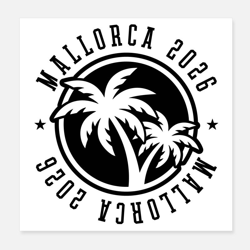 Palmiers de Majorque 2026 Poster 20 x 20 cm