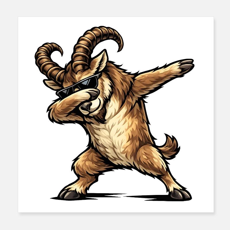 Dab du Capricorne Poster 20 x 20 cm