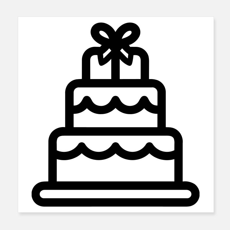 gâteau de mariage Poster 20 x 20 cm