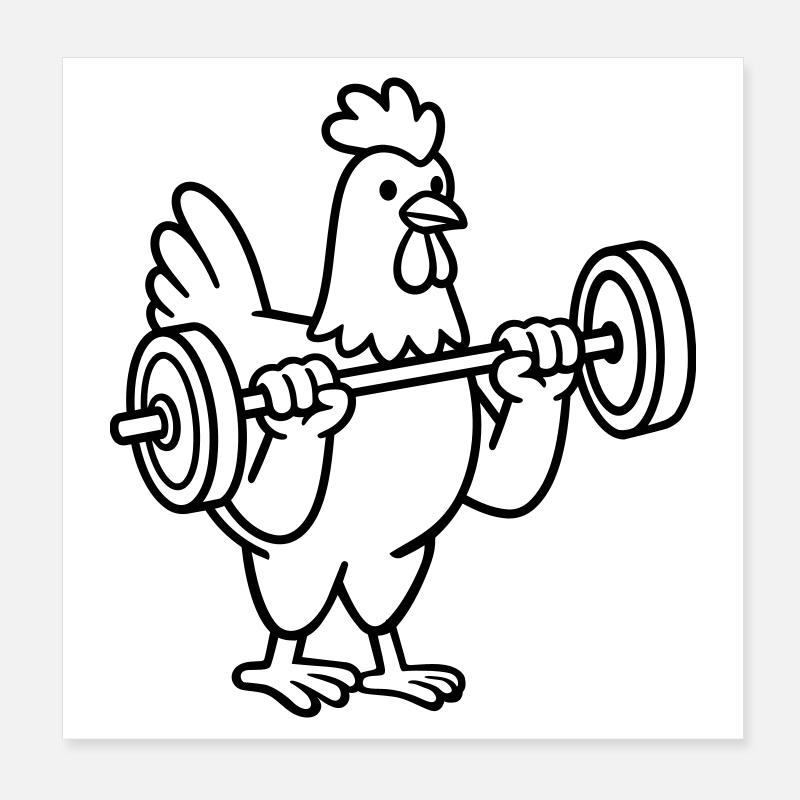 weightlifting Poster 8" x 8" (20x20 cm)