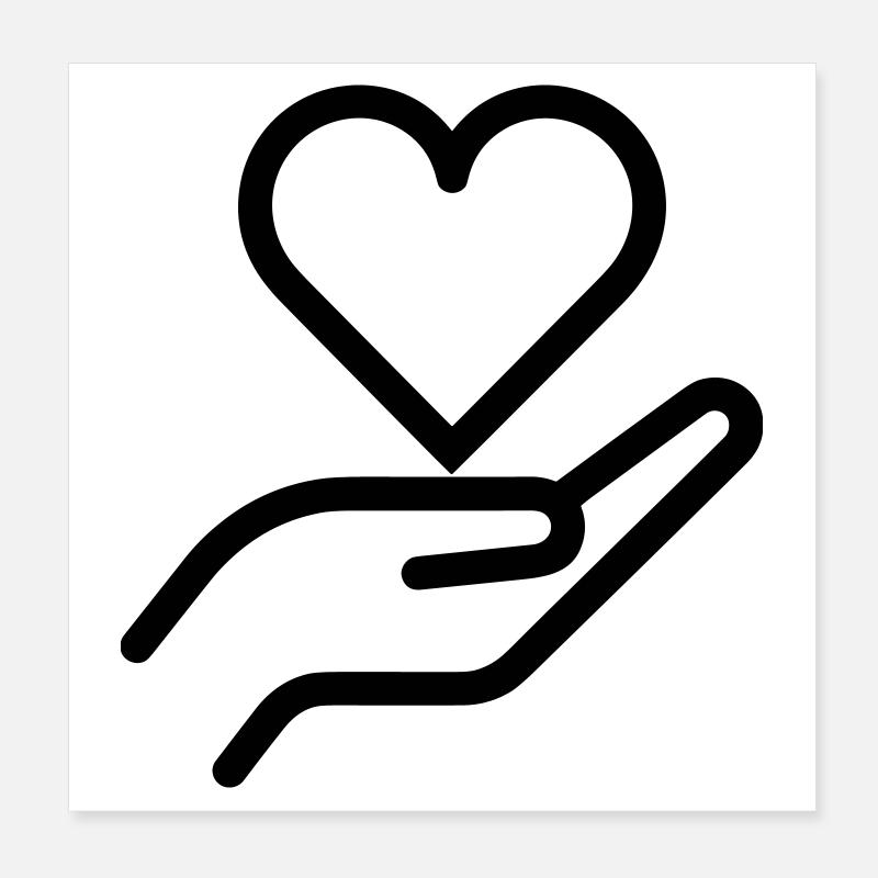 Give love Poster 8" x 8" (20x20 cm)