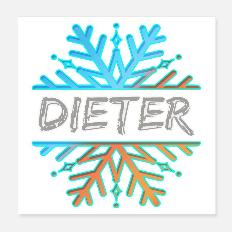 Prénom Dieter Poster 20 x 20 cm