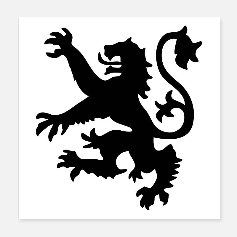 Scottish Lion Poster 8" x 8" (20x20 cm)