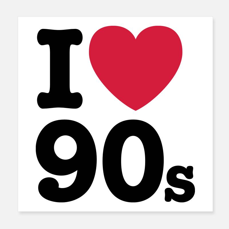 J'aime 90 Poster 20 x 20 cm