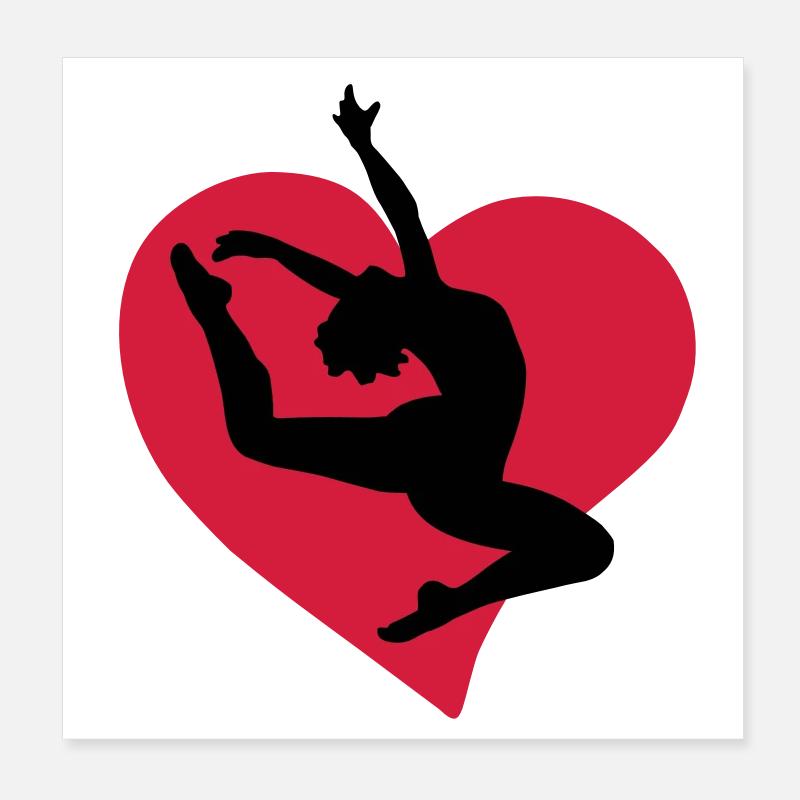 I love dancing - Ich liebe tanzen Poster 20x20 cm