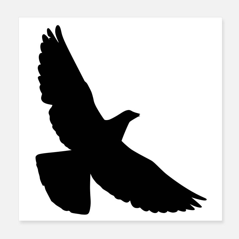 pigeon Poster 8" x 8" (20x20 cm)