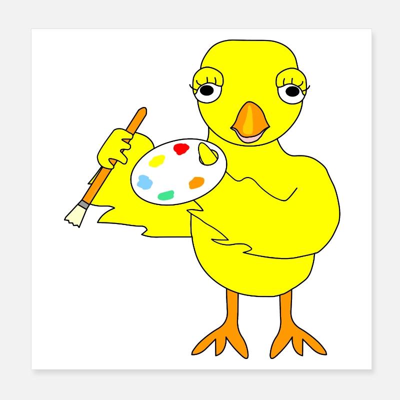 Kunst-Küken Poster 20x20 cm