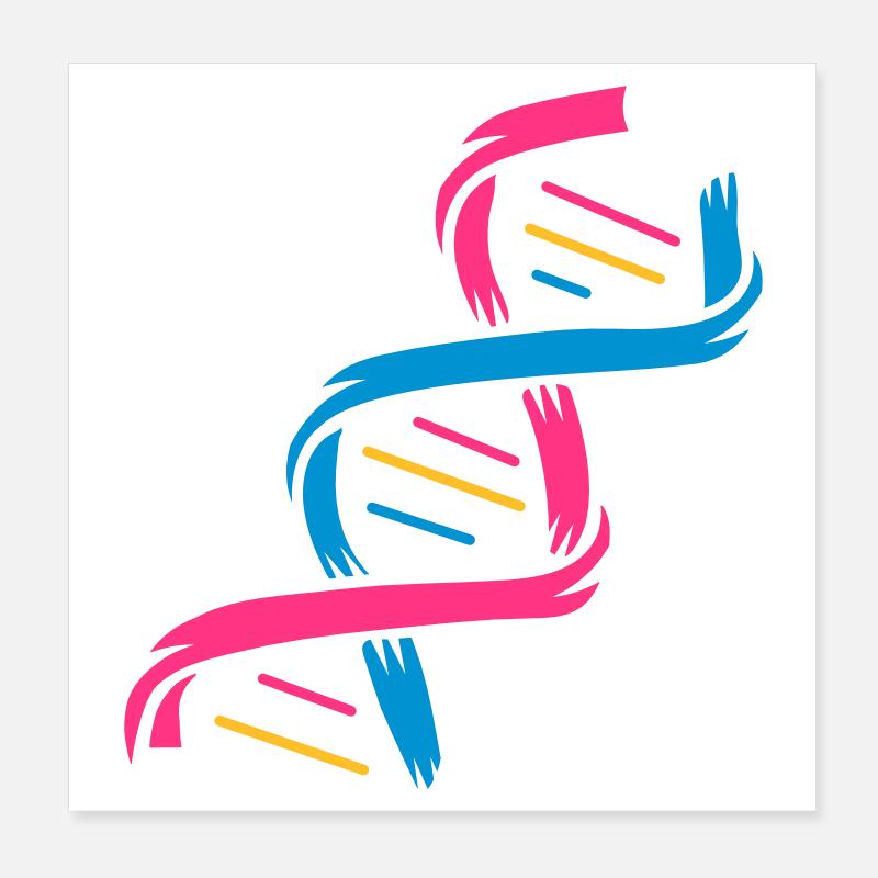 Die Struktur eines DNA-Moleküls Poster 20x20 cm