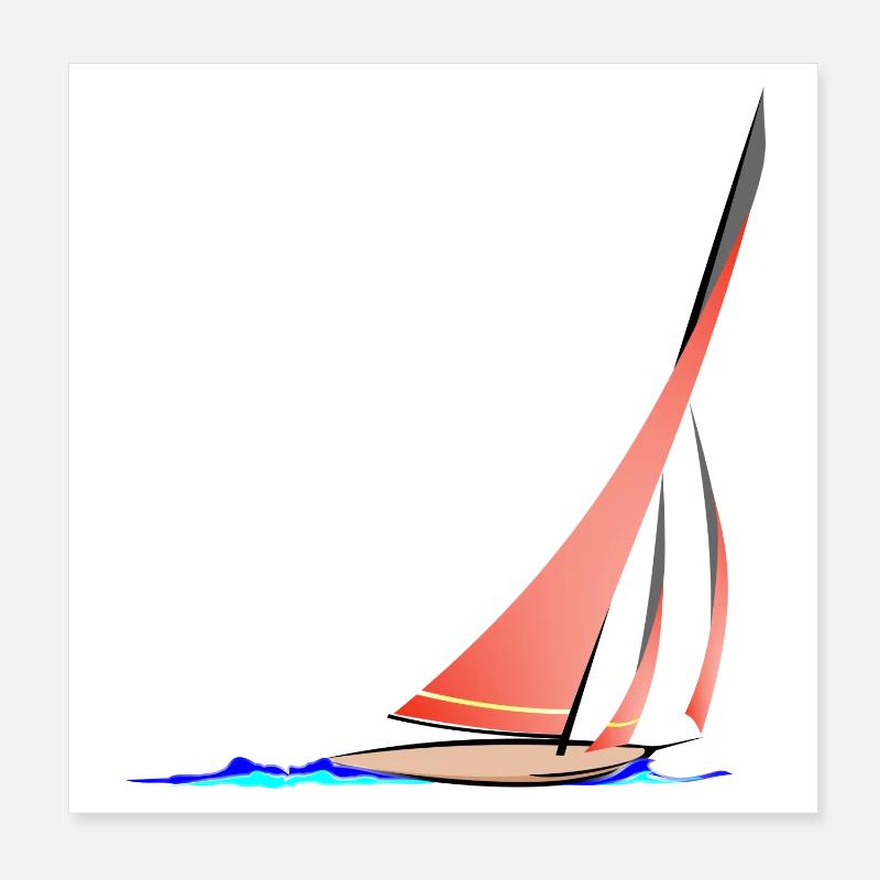 sailboat speed Poster 8" x 8" (20x20 cm)