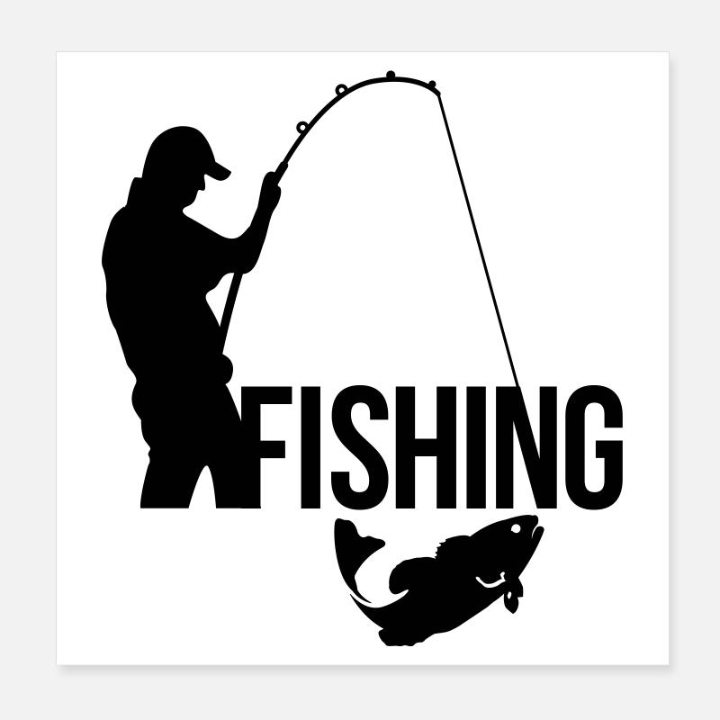 fishing Poster 8" x 8" (20x20 cm)