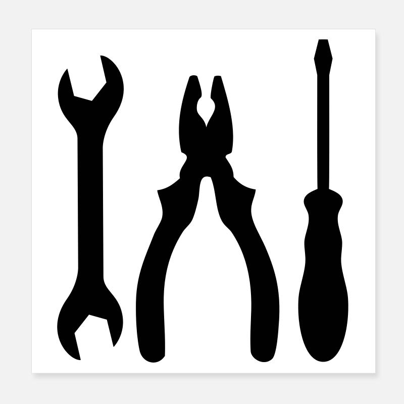 tools Poster 8" x 8" (20x20 cm)