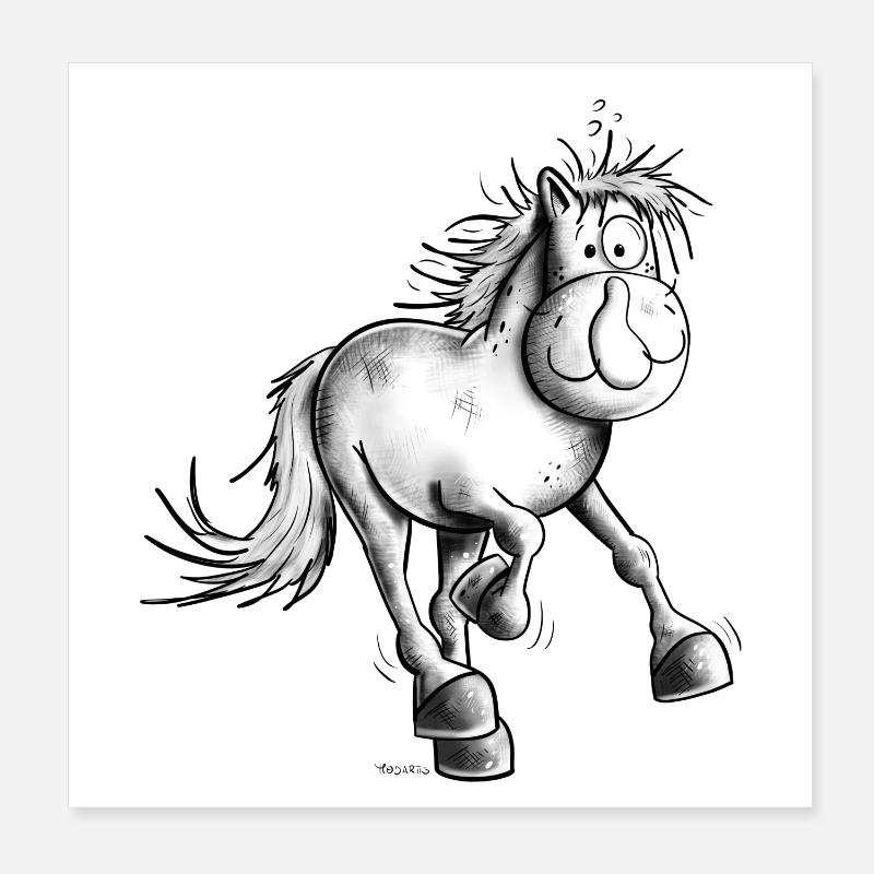 Mignon Cheval Poster 20 x 20 cm
