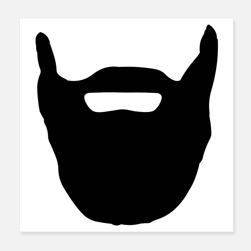 Beard Poster 8" x 8" (20x20 cm)