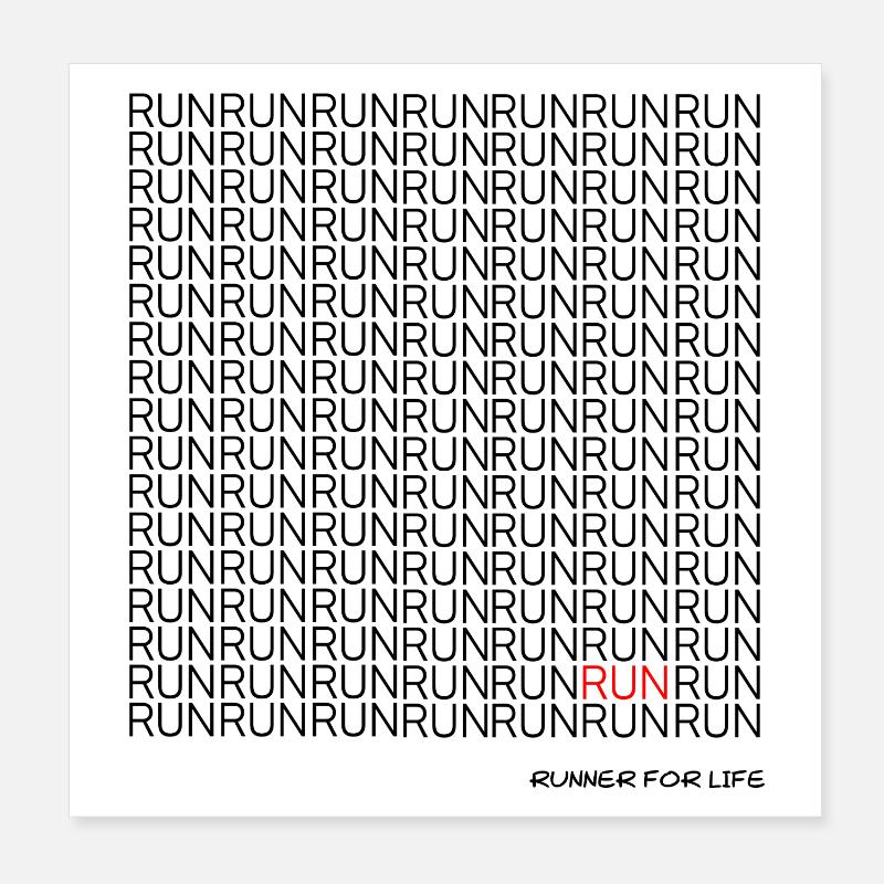 Läufer Poster 20x20 cm