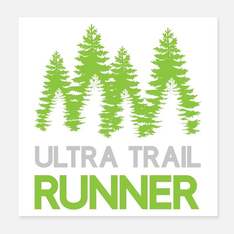Ultra Trail Runner Poster 20x20 cm